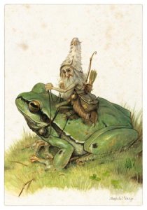 Lutin sur la Grenouille, carte postale de Jean-Baptiste Monge