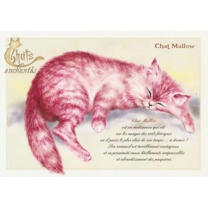 Carte postale Chat Mallow de Séverine Pineaux 