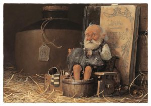 Kizidik & Tonton Logodenn, carte postale de Jean-Baptiste Monge