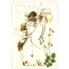 Carte postale Le Bisou de Delphine Gache - Lily Rose Poddington