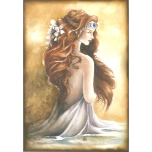 Carte postale Viviane de Delphine Gache - Légende Arthurienne de Delphine
