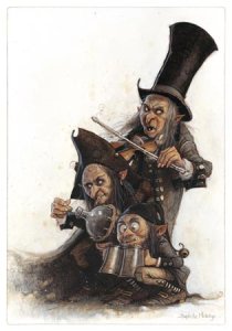 Trois Mendiants, carte postale de Jean-Baptiste Monge