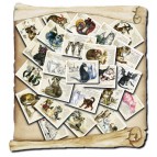 Lot de 24 cartes postales des Chats Enchantés de Séverine Pineaux
