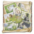 Lot de 8 cartes postales des Mondes Merveilleux de Sandrine Gestin 