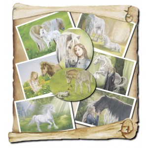 Lot de 8 cartes postales de Sandrine Gestin 