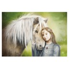 Carte postale Princesse et Poney de Sandrine Gestin 