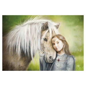 Carte postale Princesse et Poney de Sandrine Gestin 