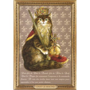 Chat Le Magne, Carte postale de Séverine Pineaux - Les Histochats