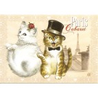 Cabaret, Carte postale de Séverine Pineaux  - Chats de Paris