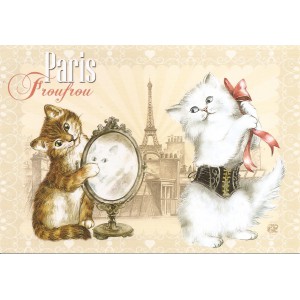 Froufrou, Carte postale de Séverine Pineaux  - Chats de Paris