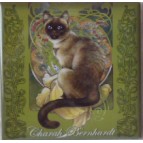 Magnet de chat de Séverine Pineaux, Charah Bernhardt, aimant décoratif des Histochats