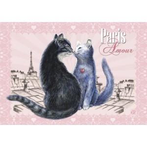Amour, Magnet de chat de Séverine Pineaux – Chats de Paris Amour, Magnet de chat de Séverine Pineaux – Chats de Paris