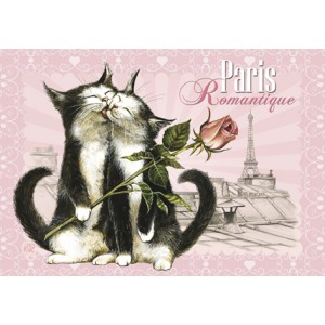 Romantique,Magnet de chat de Séverine Pineaux - Chats de Paris