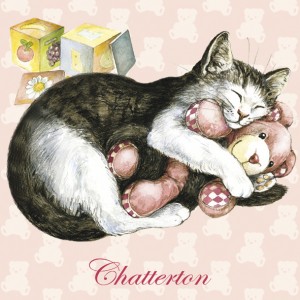 Chatterton, Magnet pour frigo de Séverine Pineaux  - Chats enchantés