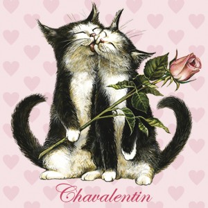 Chavalentin, Magnet déco de Séverine Pineaux - Chats enchantés