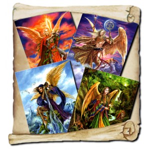 4 cartes de voeux Archanges de Briar