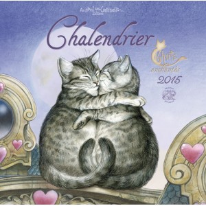 Calendrier des chats enchantés 2015 de Séverine Pineaux, calendrier mural aux éditions Au Bord des Continents...