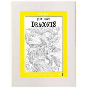 Draconis, frise à colorier : Coloriage de dragon de John Howe aux éditions Quatre fleuves