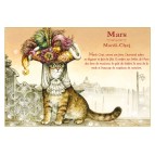 Carte postale de chat de Séverine Pineaux, mois de Mars, Mardi-Chat