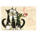 Carte postale de chat de Séverine Pineaux, Channiversaire mod. 3