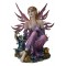 « Baïana » Fée et dragonnet au trésor, une figurine de fée géante