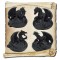 4 figurines Bébés Dragons dans l'oeuf
