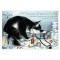 Matoubib, carte postale de chat de Séverine Pineaux. Coll. Métiers des chats, éd. Au Bord des Continents