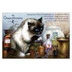 Chapothicaire, carte postale de chat de Séverine Pineaux. Coll. Métiers des chats, éd. Au Bord des Continents