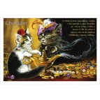 Chaladin, carte postale de chat de Séverine Pineaux, coll. Chats de la littérature