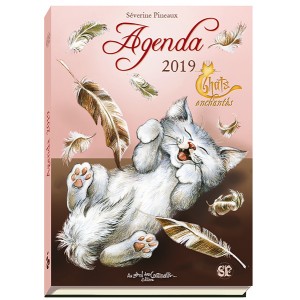 Petit agenda de poche Chats enchantés 2019, agenda de Séverine Pineaux, éd. Au Bord des Continents...