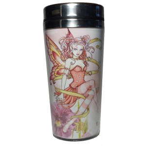 Mug thermos fée rose