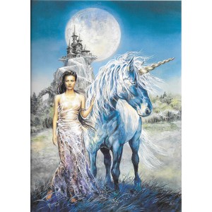 Affichette féerique La Dame à la Licorne de Séverine Pineaux