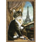 Carte postale de chat historique de Séverine Pineaux, Gustave Eiffélin - Histochats 2019.