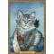 Carte postale de chat historique de Séverine Pineaux, Miou XV - Histochats 2019.