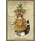 Carte postale de chat historique de Séverine Pineaux, Le Chat Soleil danse - Histochats 2019.