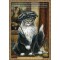 Carte postale de chat historique de Séverine Pineaux, Léonard de Vinchat - Histochats 2019.