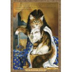 Carte postale de chat historique de Séverine Pineaux, Le Chat Soleil - Histochats 2019.