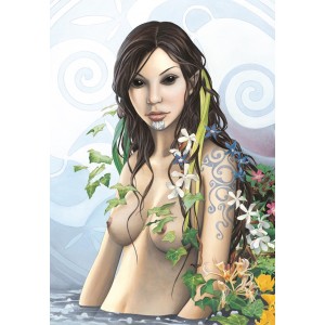 La fée tatouée, carte postale féerique de Brucero