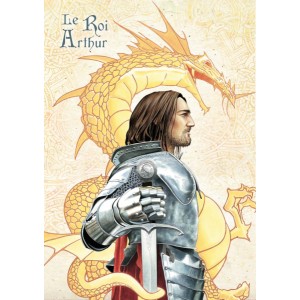 Arthur, fils d'Uther Pendragon, Roi des Bretons et des chevaliers de la Table Ronde, carte postale féerique de Brucero