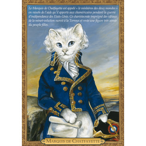 Carte postale chat historique de Séverine Pineaux, Marquis de Chatfayette – Histochats 2020