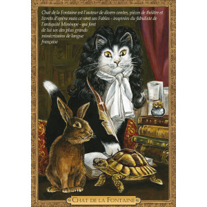 Carte postale chat historique de Séverine Pineaux, Chat de la Fontaine – Histochats 2020