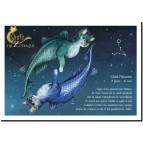 Carte postale Chat Poissons de Séverine Pineaux – Chats du Zodiaque