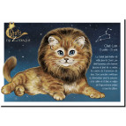 Carte postale Chat Lion de Séverine Pineaux – Chats du Zodiaque