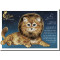 Carte postale Chat Lion de Séverine Pineaux – Chats du Zodiaque