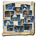 12 cartes postales Chats du Zodiaque de Séverine Pineaux