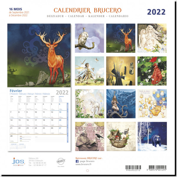 Calendrier 2024 - Légendes (illustrations de Brucero) - Calendrier