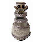 Lampe veilleuse adulte, l'ampoule au chapeau, une veilleuse artisanale de Lolo la costumière, pièce unique