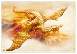 Carte postale Dragon des Sables de Séverine Pineaux 