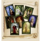 Lot des 8 Cartes Postales de la collection "Dames de Brocéliande" illustrée par Sandrine Gestin