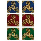 Lot de 6 dessous de verres Triskell - série n°2
